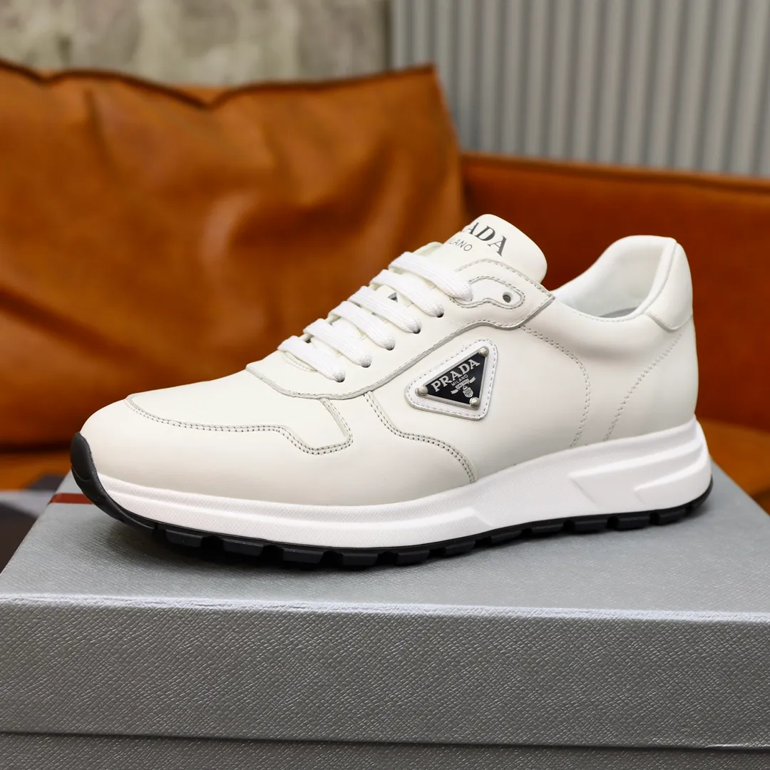 Men's shoes 💰600💰🙅‍♂️🙅‍♂️🙅‍♂️ [PRADA] Prada - High-end quality original order - Upper: Nappa calfskin, tumbled calfskin spliced stretch cloth surface, tongue high frequency brand logo - Lining: water-dyed cowhide - Outsole: ultra-light TPU foam rubber; two-color molded outsole -Ultra-high quality control and fine workmanship: outstanding (high-end, extravagance, grade) -Size: 38-44 (45 can be customized)